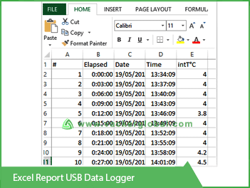 Excel Report USB Data Logger Vacker KSA